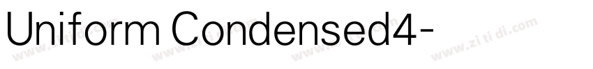 Uniform Condensed4字体转换